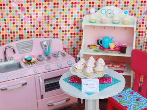 Play Kitchen with Real Cupcakes
