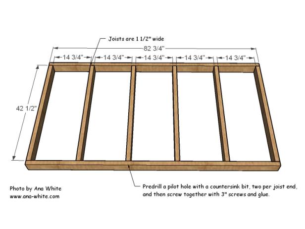 Diagram for Outdoor Daybed Construction