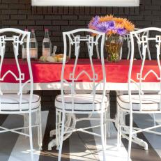 Outdoor Dining Table With Party Decor