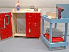 Child's toolbox and workbench