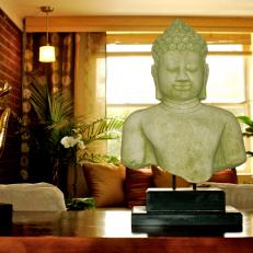 Living Room with Asian Sculptures