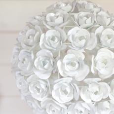 White Rose Pendant Light