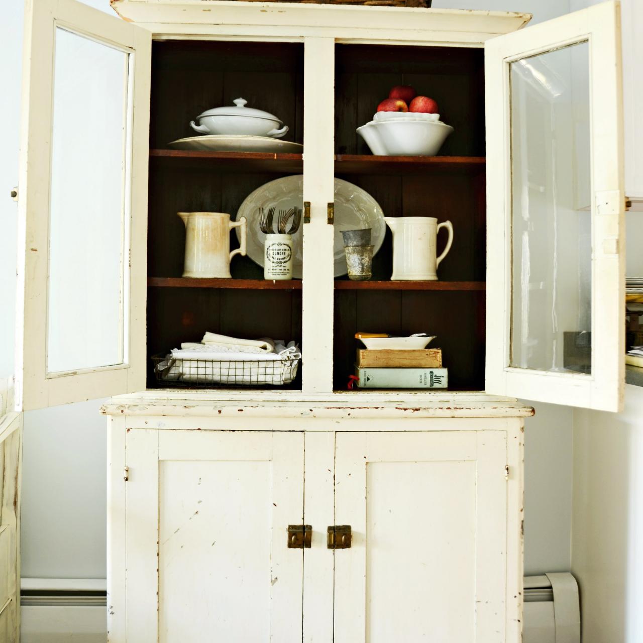 Kitchen interior vintage style on rustic wooden background/ Vintage  kitchenware Stock Photo