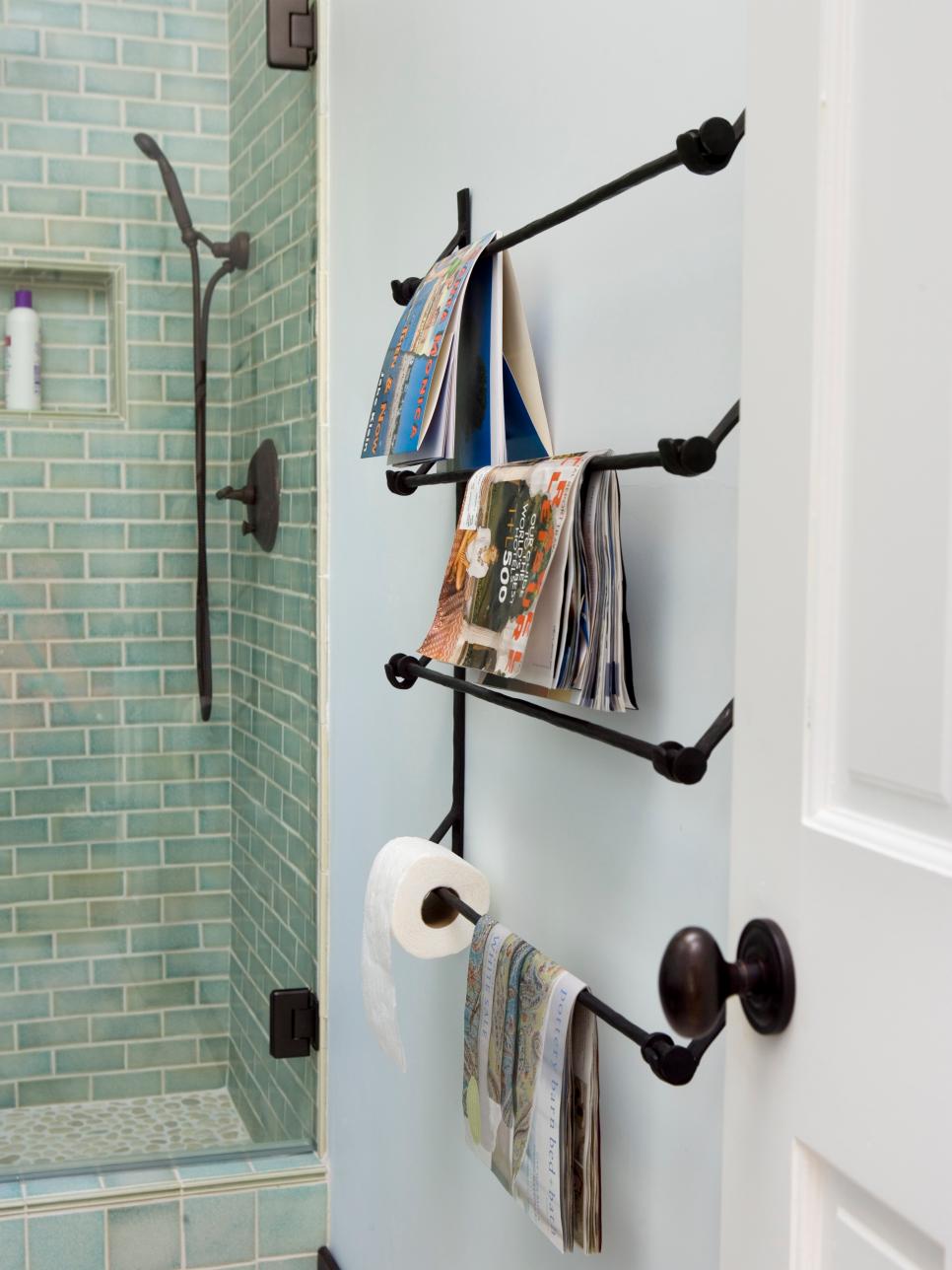 Bathroom With MultiPurpose Magazine Rack HGTV