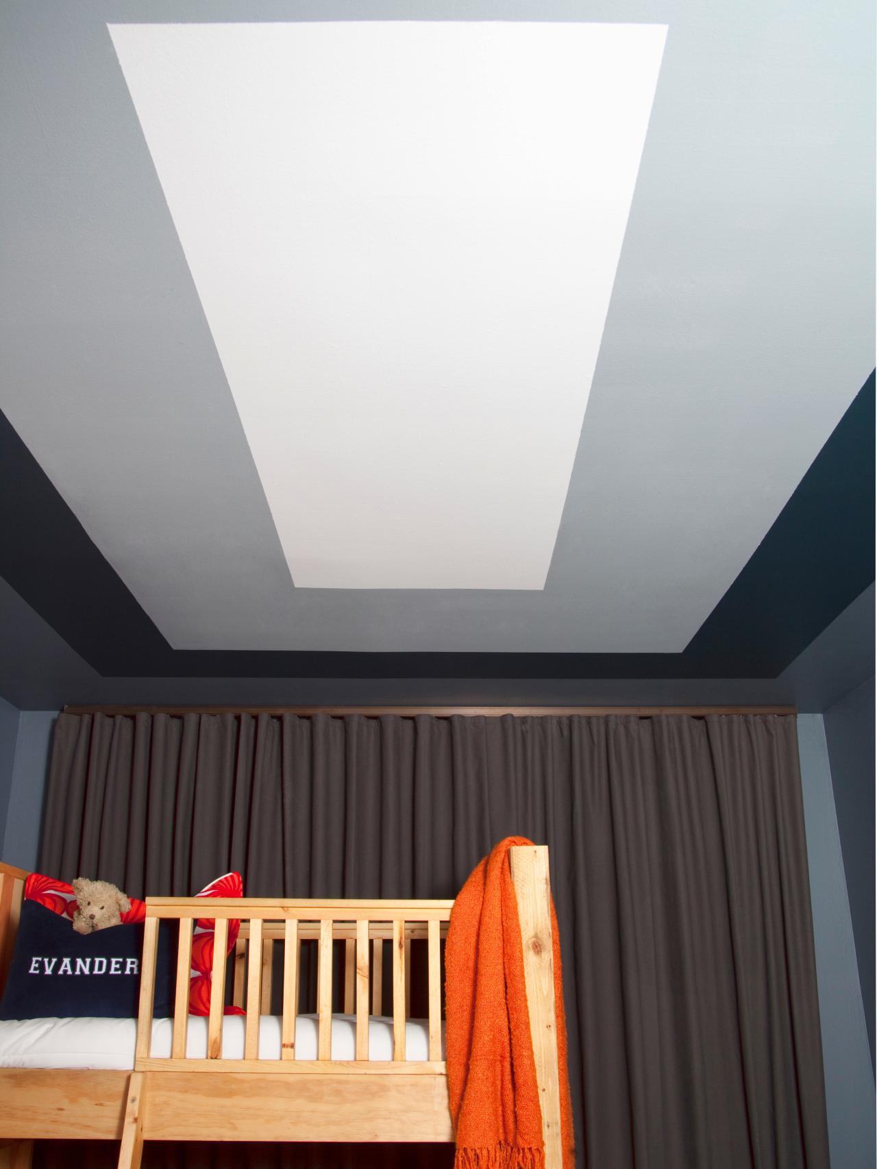 How To Paint A Graphic Modern Kids Room Ceiling Design HGTV