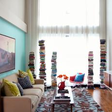 Loft With Stacking Bookshelves