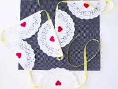 Folded Doilies for Valentine's Garland