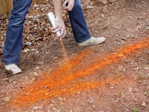 Spray Paint Drainage Ditch Site