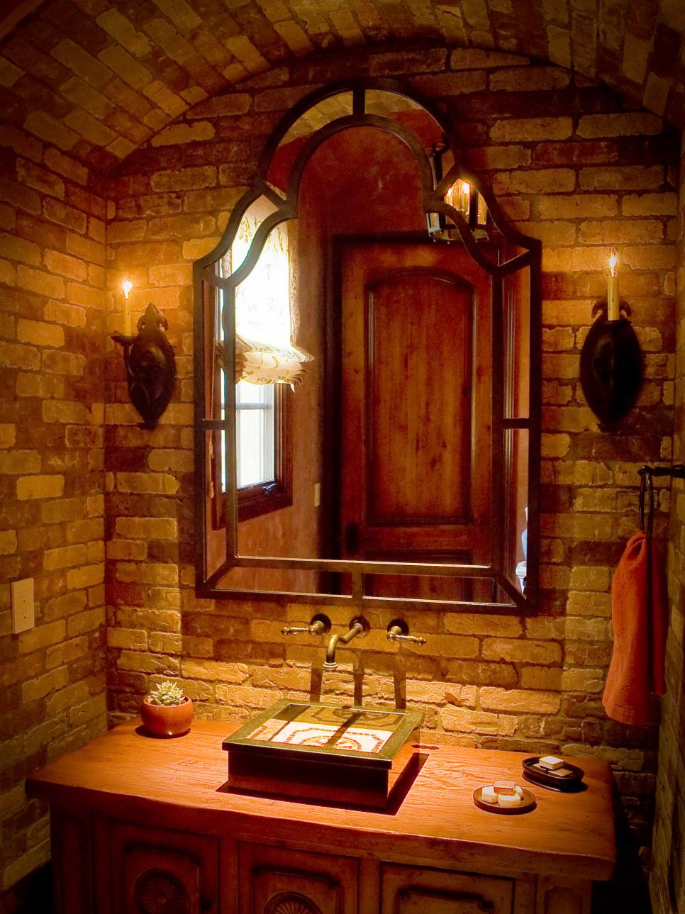 Old World Bathroom Vanity With Arched, Old World Style Bathroom Vanity