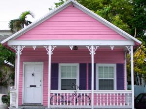 Pink and White Key West Home