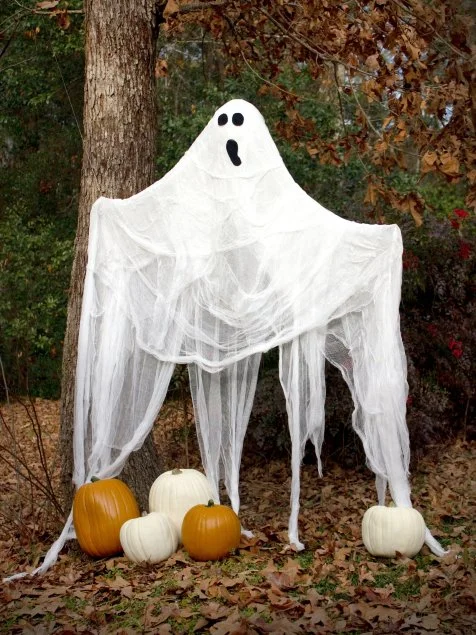 Halloween Ghost Decorations | How to Make a Cheesecloth Ghost | HGTV To make a cheesecloth ghost, start by shaping a wire coat hanger into a ghostly figure. Then, drape the cheesecloth over the figure, spray it with starch, and allow it to dry to create a spooky floating ghost decoration perfect for Halloween. This easy DIY project will add a haunting touch to your home decor for the holiday season.