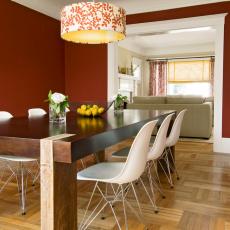 Eclectic Red Dining Room