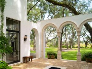 Spanish Style Courtyard and Arches