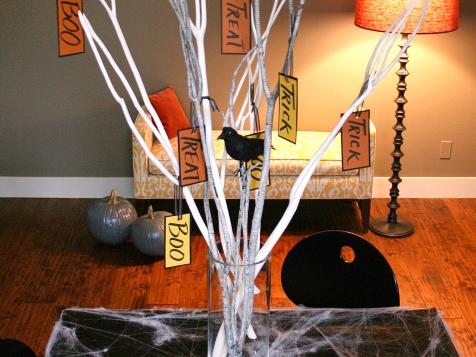 Quick-and-Easy Halloween Branch Centerpiece