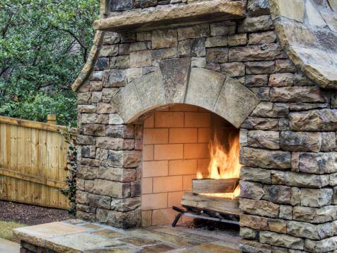 How to Build an Outdoor Stacked Stone Fireplace
