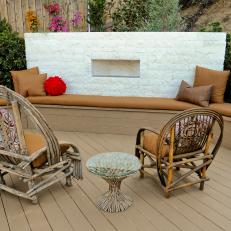 Outdoor Fireplace Takes Chill Off Evening Air