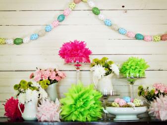 Colorful Egg Garland with Flowers