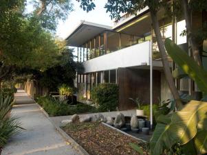 Landscaped Entry to National Trust House in LA