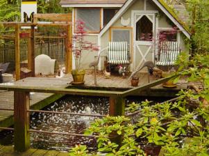 Backyard Chicken Coop and Pond