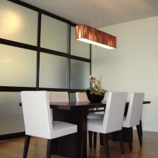 Modern Dining Room With White Chairs
