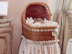 Pink Traditional Nursery With Bassinet