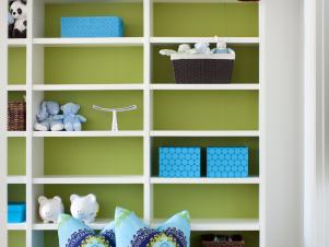 Sage and White Bookcase
