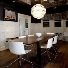 Modern Black and White Dining Room