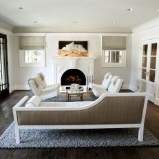 White Living Room is Clean, Airy