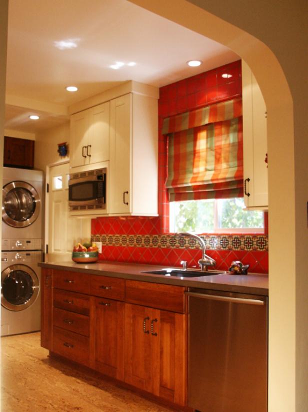 Red Cottage Style Kitchen HGTV