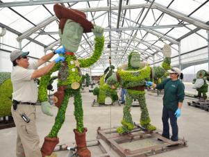 Buzz Lightyear and Woody Topiaries at Epicot