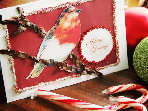 How to Make a Bird and Branch Holiday Card