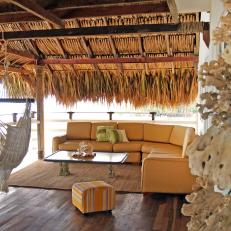 Tropical Deck With Thatched Roof