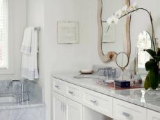 Traditional Marble Double Vanity Bathroom