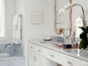 White and Marble Bathroom