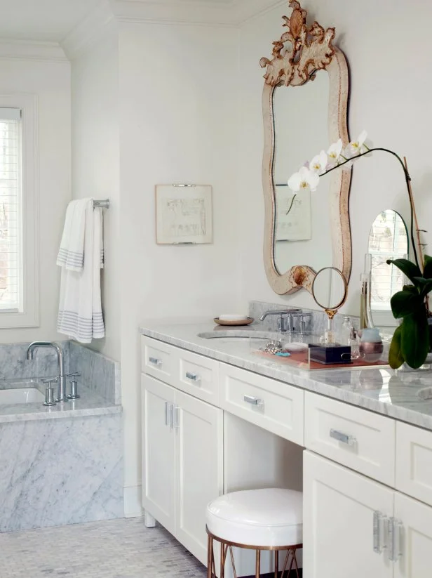 Makeup vanity with cabinets hotsell