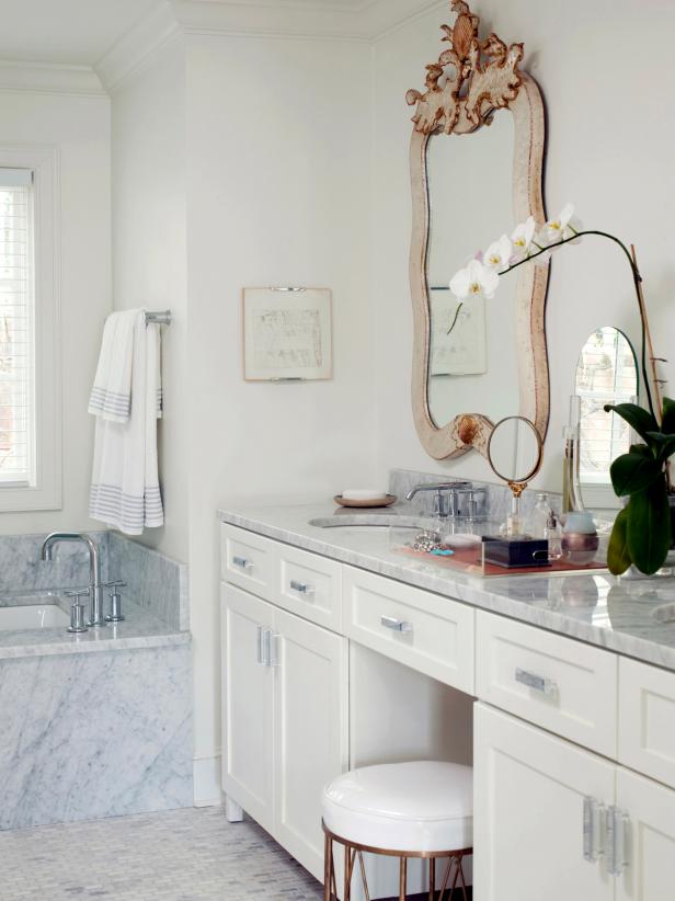 bathroom makeup vanity with sink