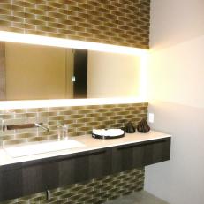 Modern Bathroom with Lighted Mirror