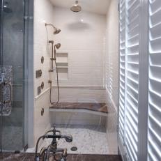 Walk-In Shower With Sitting Bench