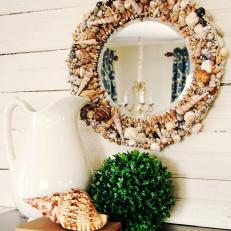 Seashell Mirror With Coordinating Accessories