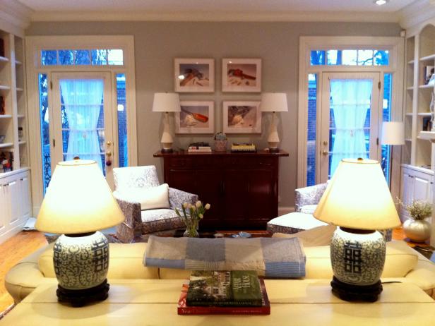 Light and Airy Living Room With Transitional Frames | HGTV