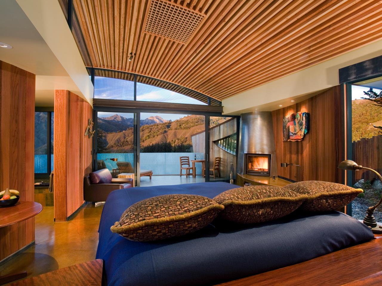 Modern Bedroom With Mountain Views | HGTV