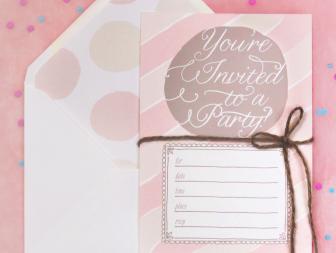 Pink Pastel Party Invitions