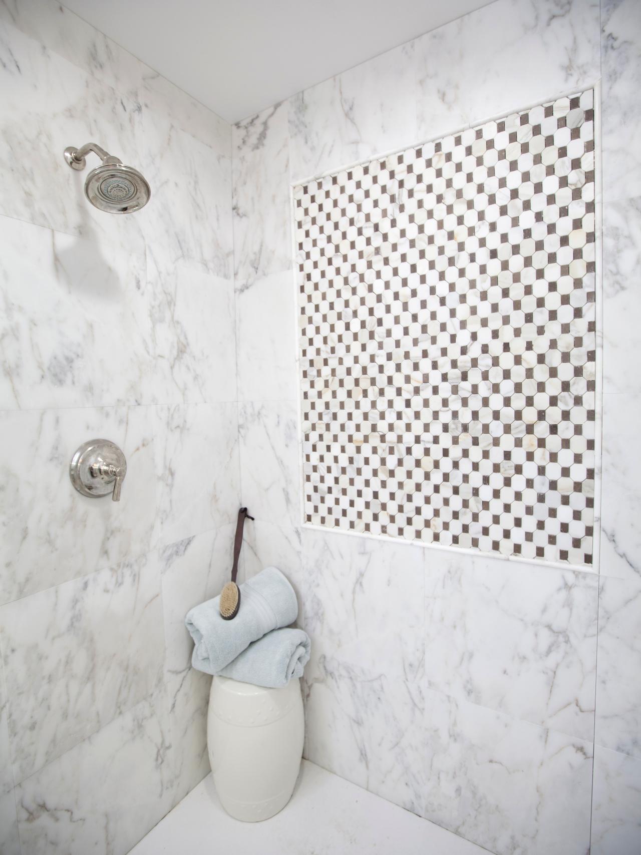 Marble Mosaic Shower Floor Tiles Pictures
