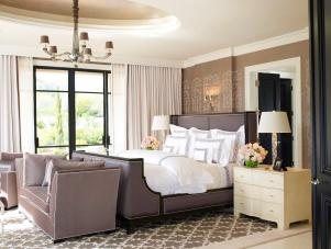 Bedroom With Modern Sleigh Bed