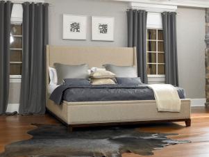 Felton Gray Cowhide Bedroom Rug