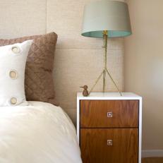 Contemporary Neutral Color Nightstand