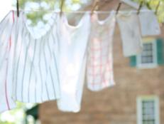 Laundry Outside on Clothes Line