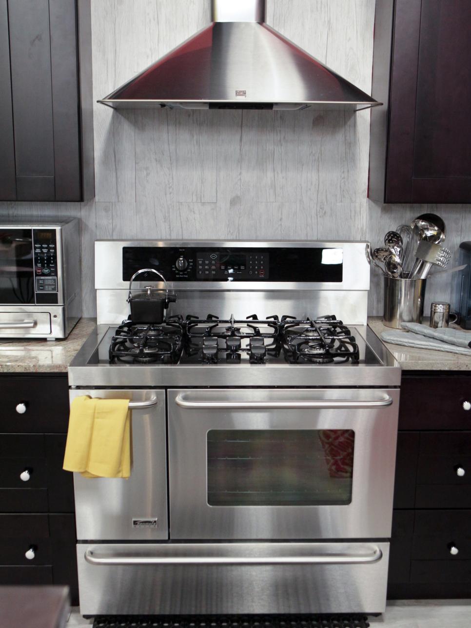 Contemporary Kitchen with Stainless Steel Range and Hood | HGTV