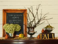 Entry Table With Fall Decor 