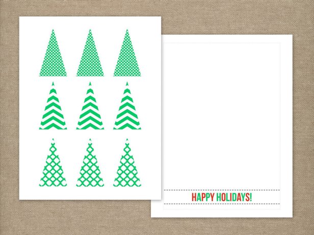 Christmas Card Tree Templates
